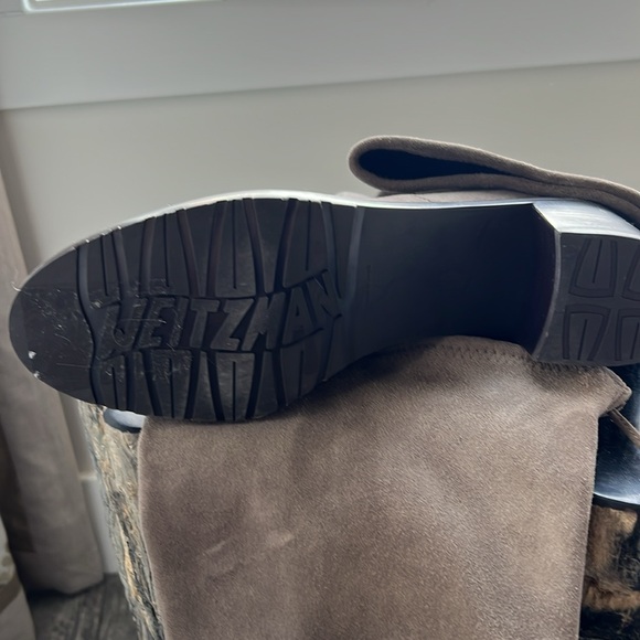 Stuart Weitzman over the knee suede boots. Never worn. Beautiful grey/taupe. - Picture 2 of 8